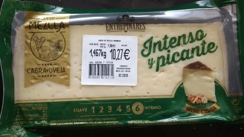 Queso Mezcla Cabra Oveja, Intenso Picante