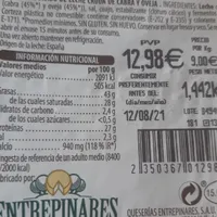 Queso madurado de leche cruda de cabra y oveja