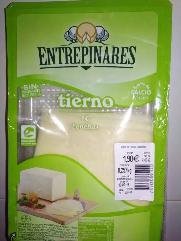 Queso de lonchas tierno