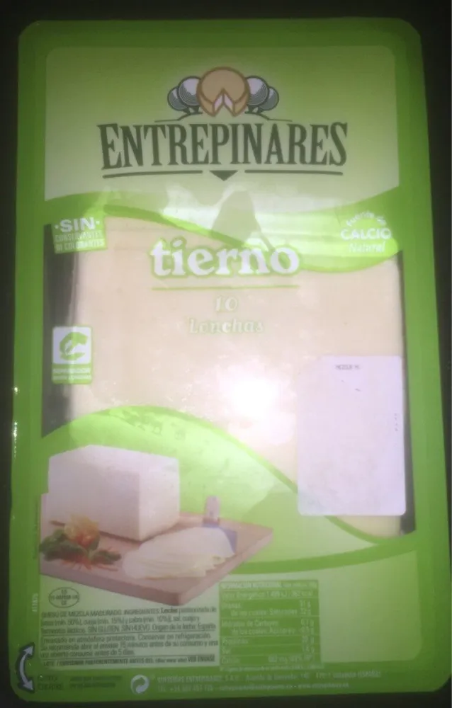 Queso tierno en lonchas