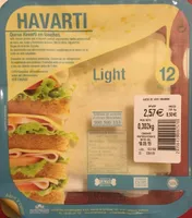 Havarti queso en lonchas light