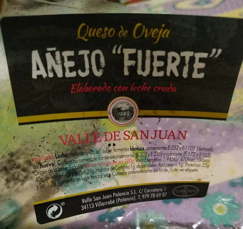 Queso de oveja añejo fuerte