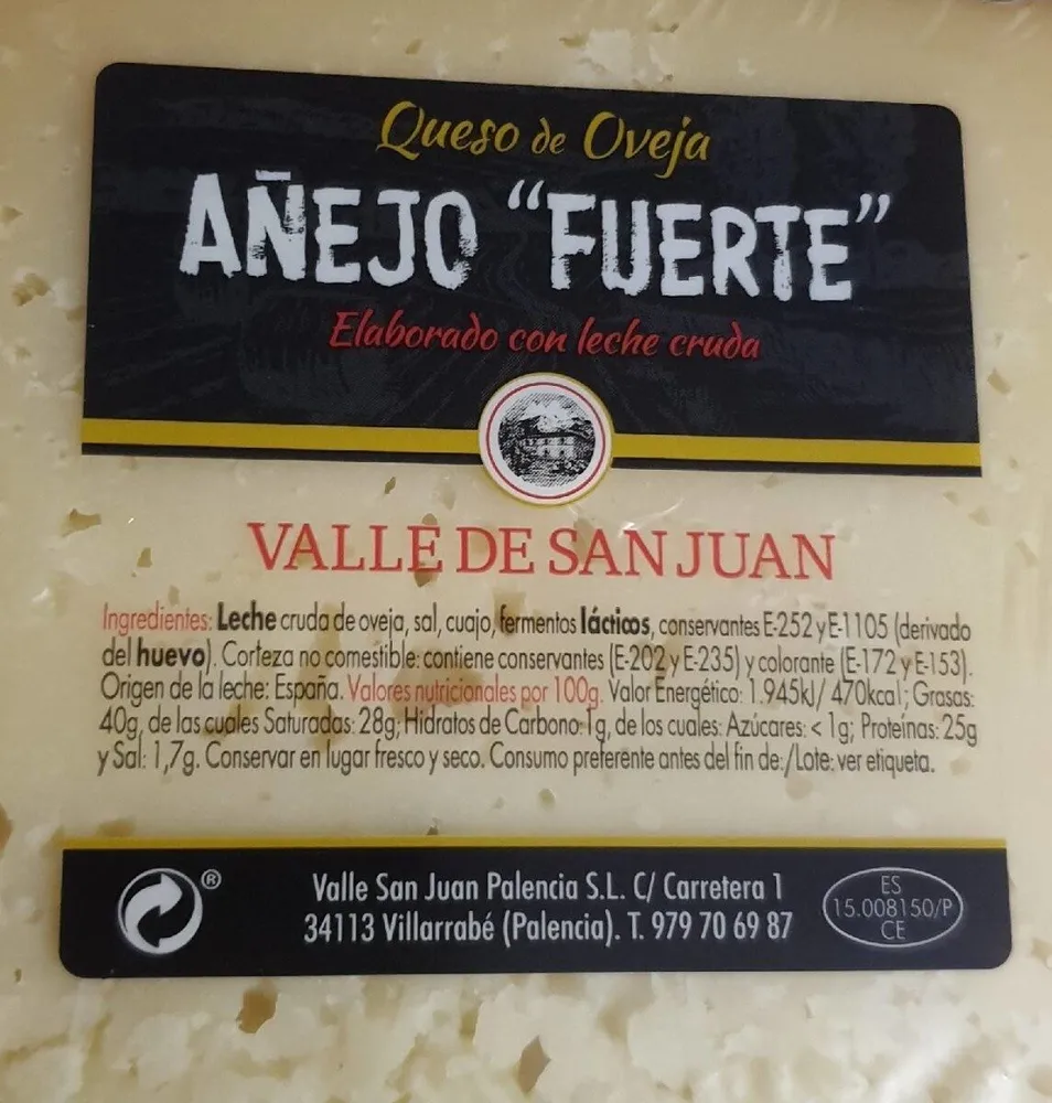 Queso de oveja  añejo fuerte