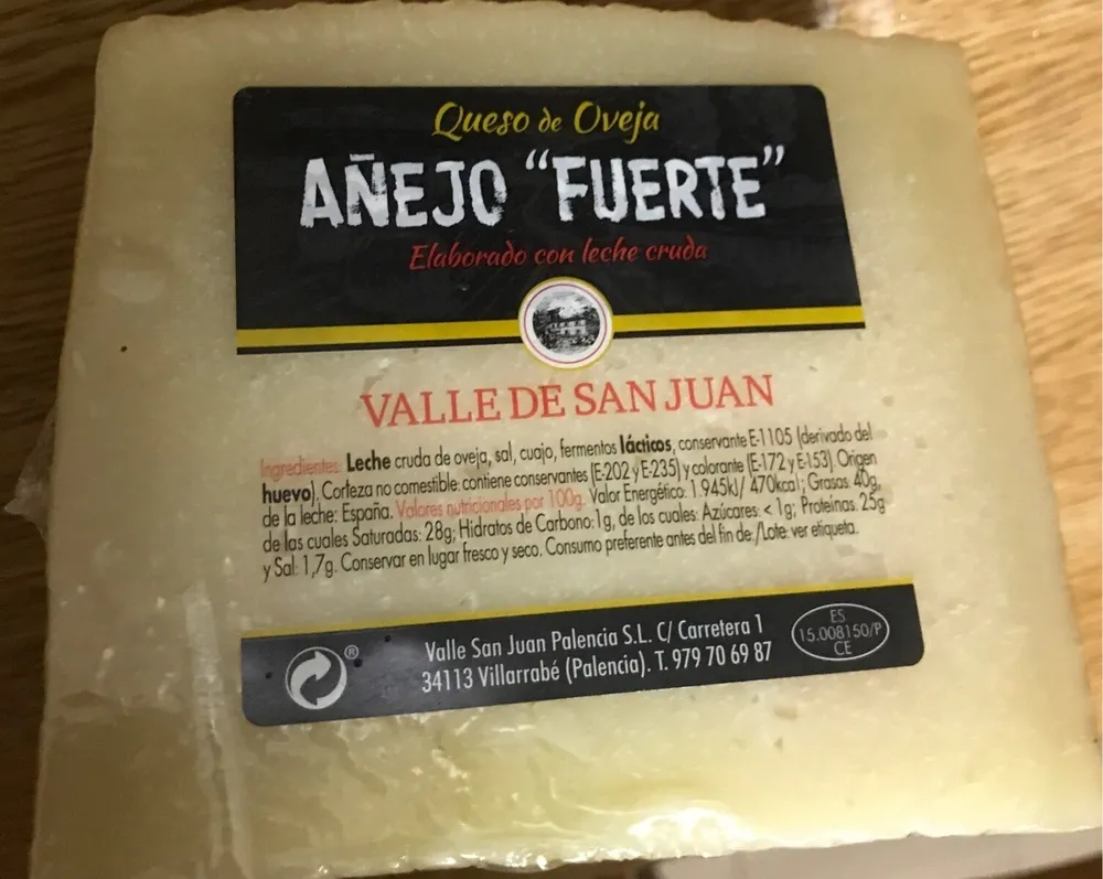 Queso de oveja añejo fuerte