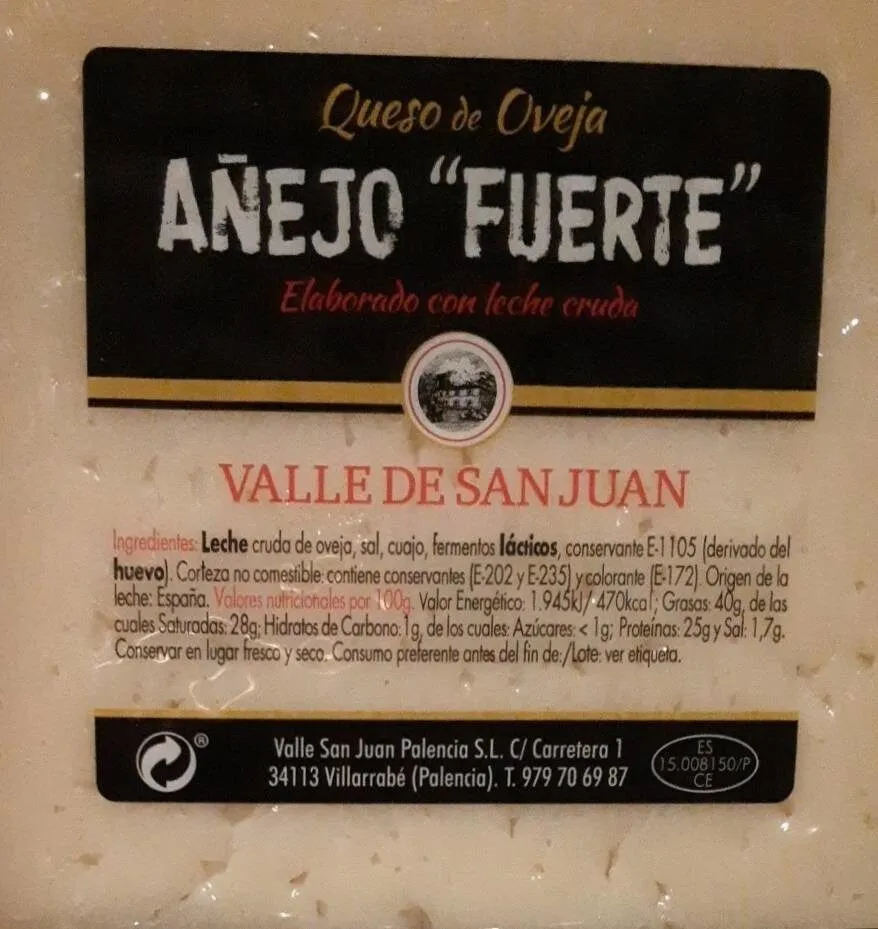 Queso de oveja añejo fuerte