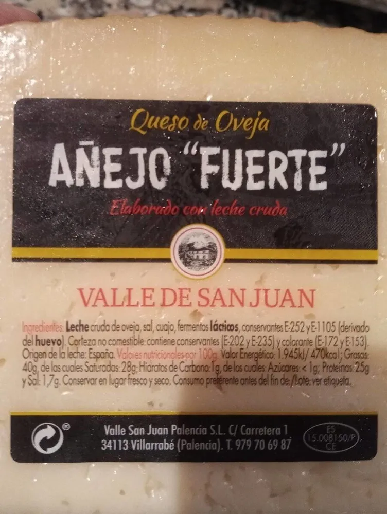 Queso de oveja, añejo fuerte