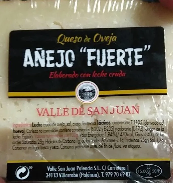 Queso de oveja añejo fuerte