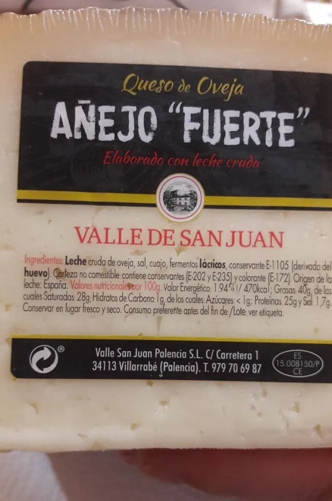 Queso oveja añejo fuerte