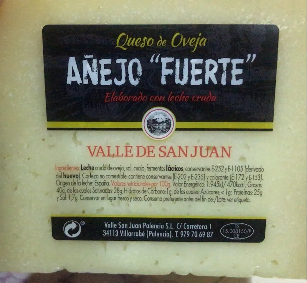 Queso de oveja añejo fuerte