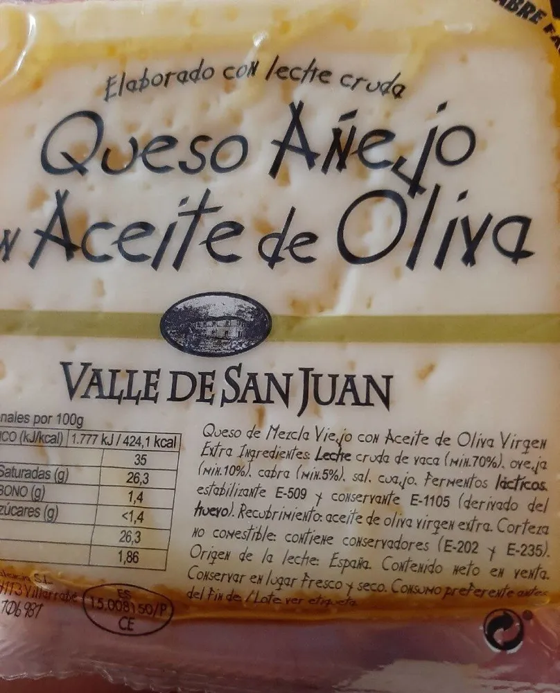 Queso añejo con aceite de oliva