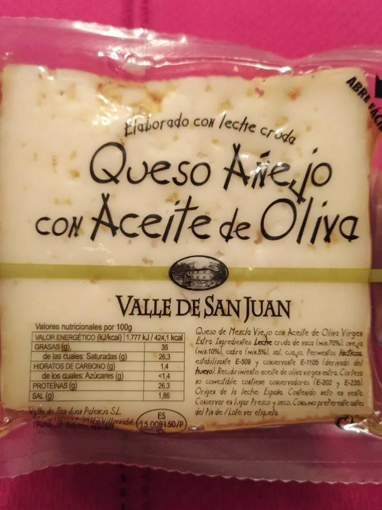 Queso añejo con aceite de oliva
