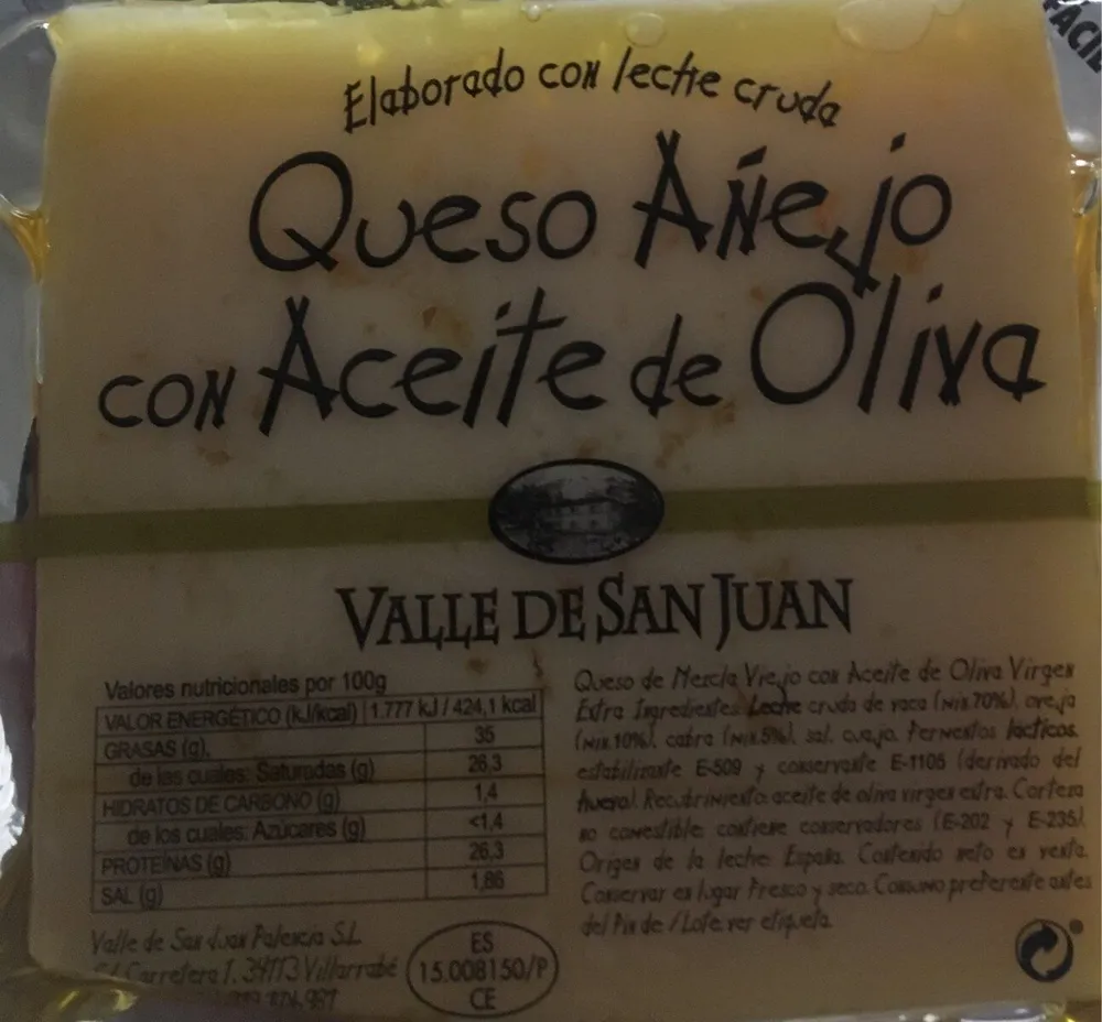 Queso añejo con aceite de oliva