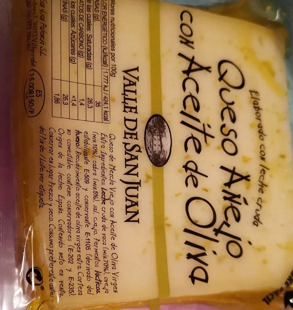 Queso añejo con aceite de oliva