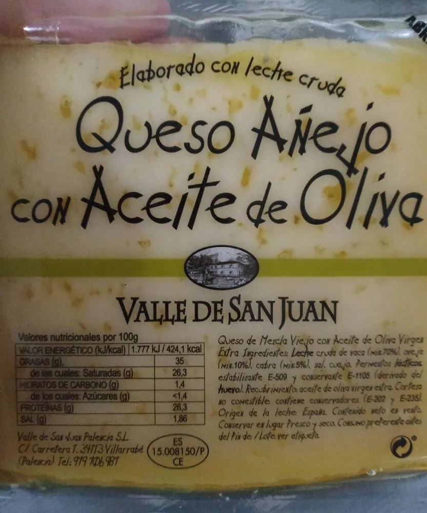Queso añejo con aceite de oliva
