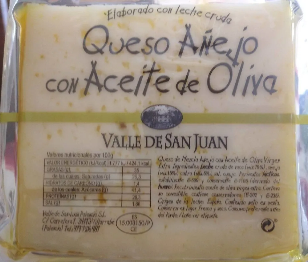 Queso añejo con aceite de oliva