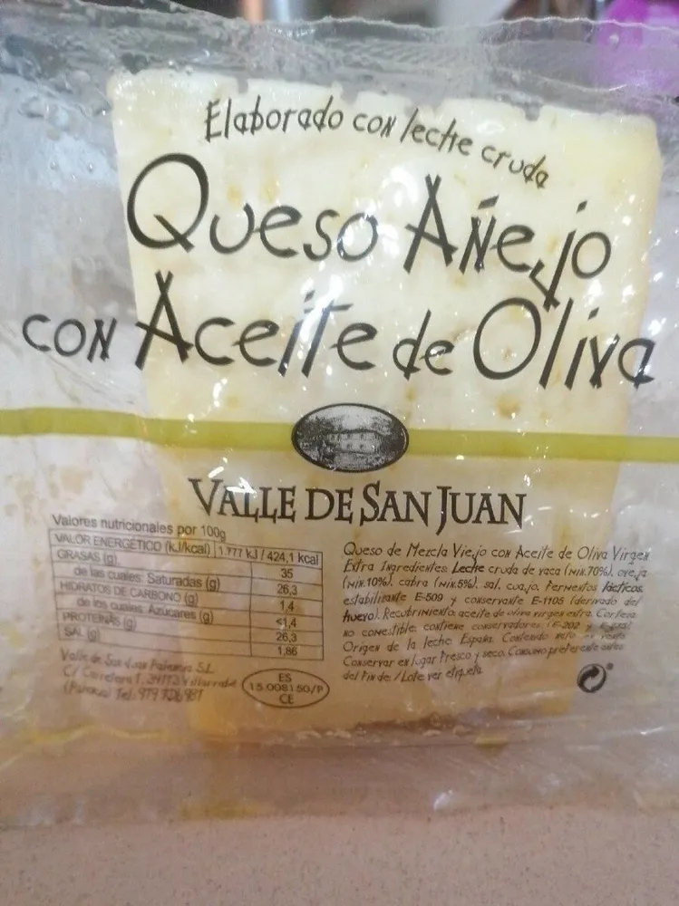Queso añejo con aceite de oliva