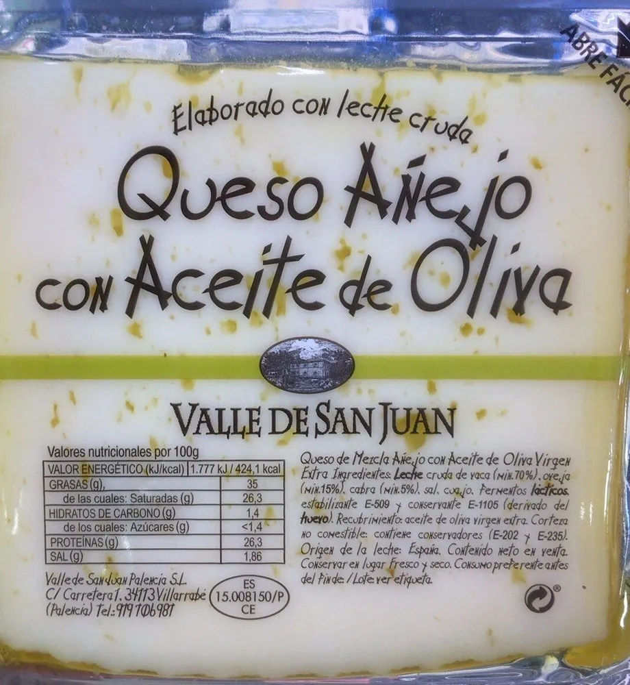 Queso añejo con Aceite de Oliva