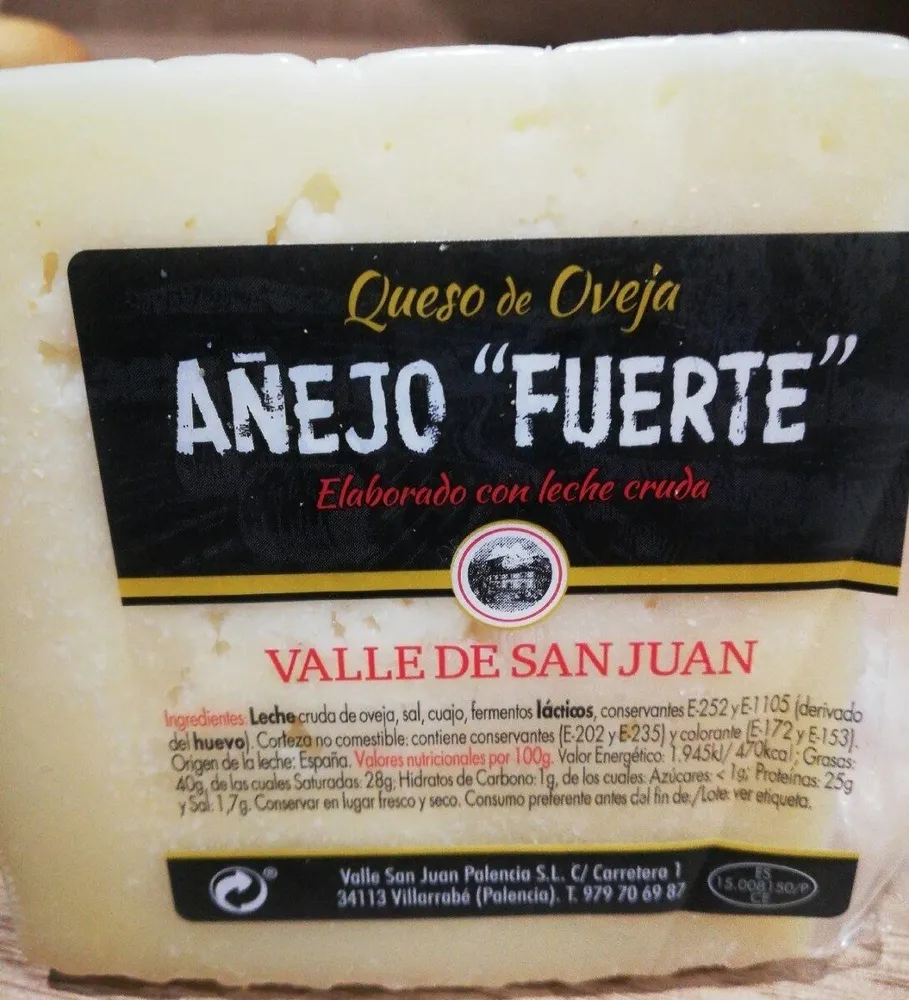 Queso de oveja añejo fuerte