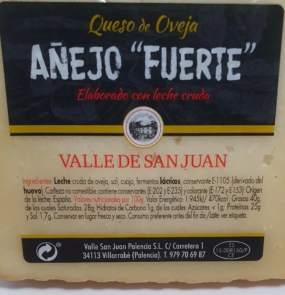 Queso de oveja añejo fuerte