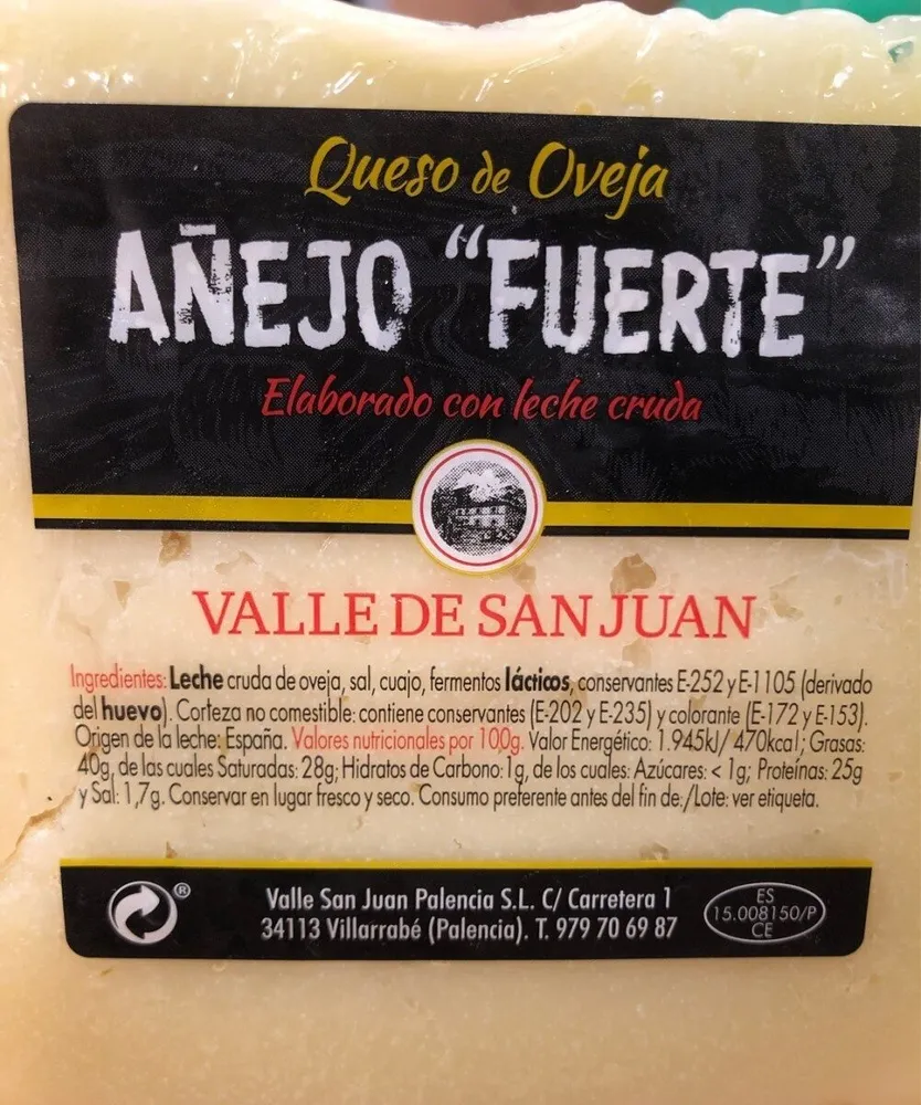 Queso de oveja añejo fuerte