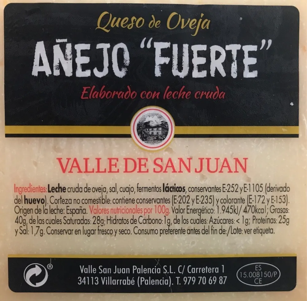 Queso de oveja añejo fuerte