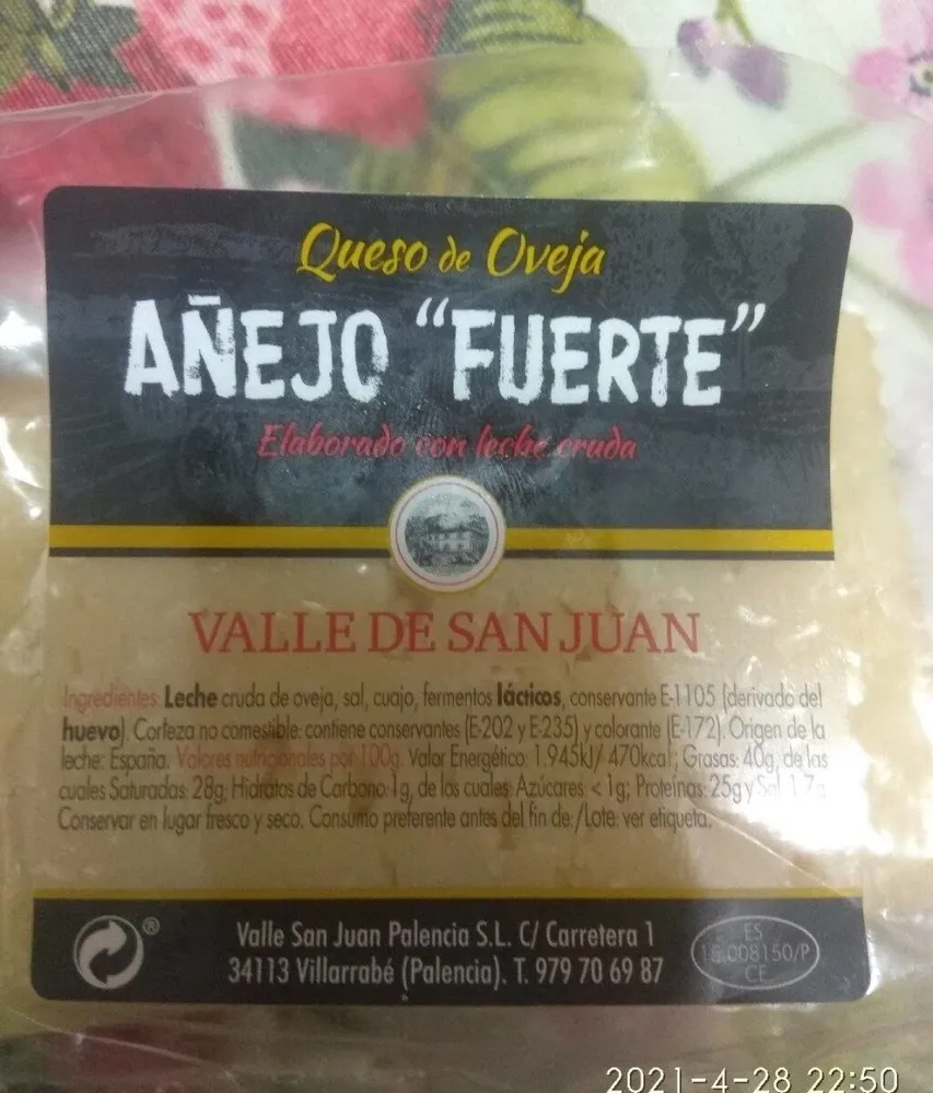 Queso de oveja AÑEJO FUERTE