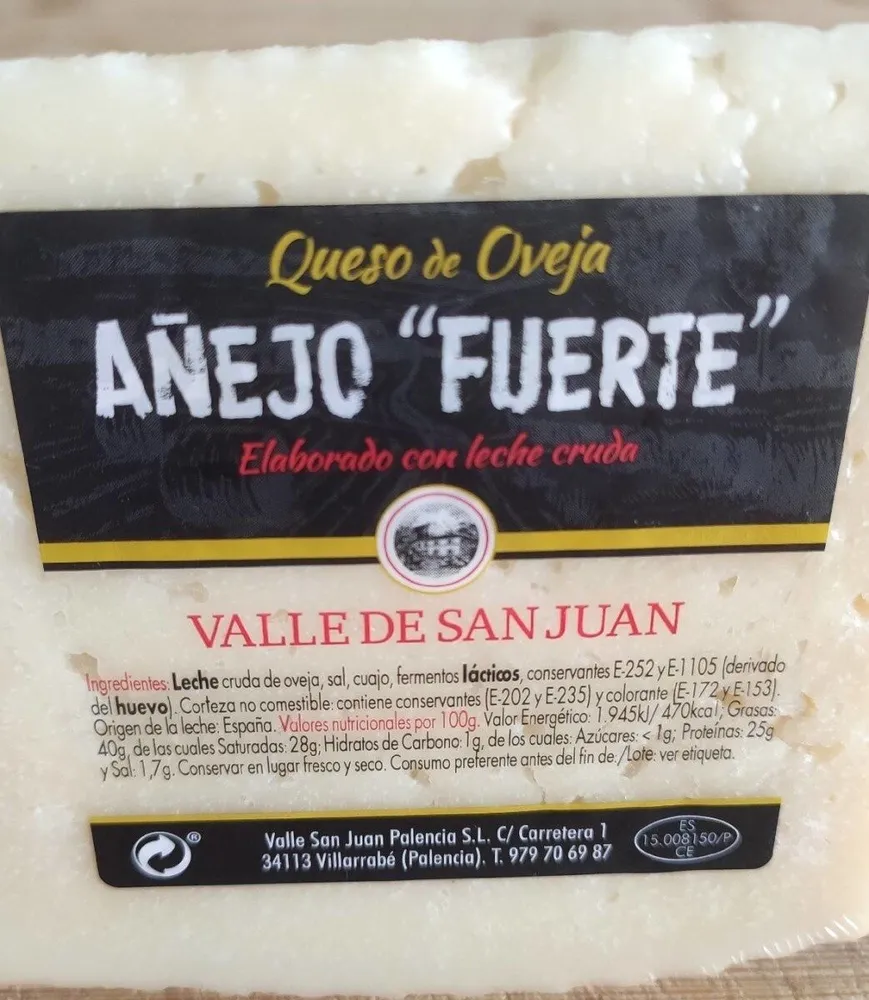 Queso de oveja añejo fuerte