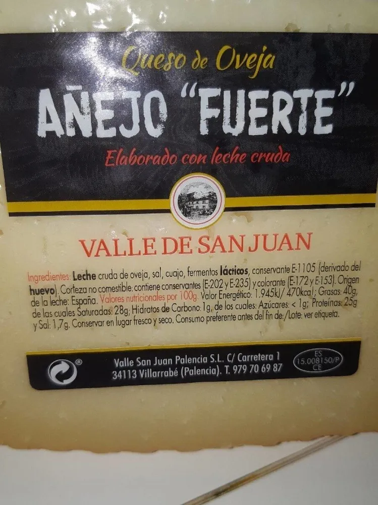 Queso de oveja añejo fuerte