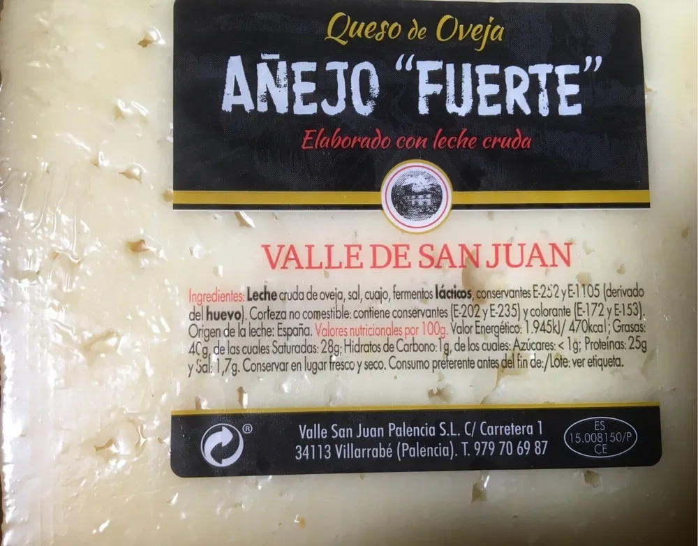 Queso de oveja añejo fuerte