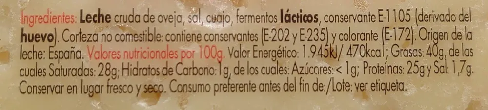 Queso de oveja Añejo "Fuerte"