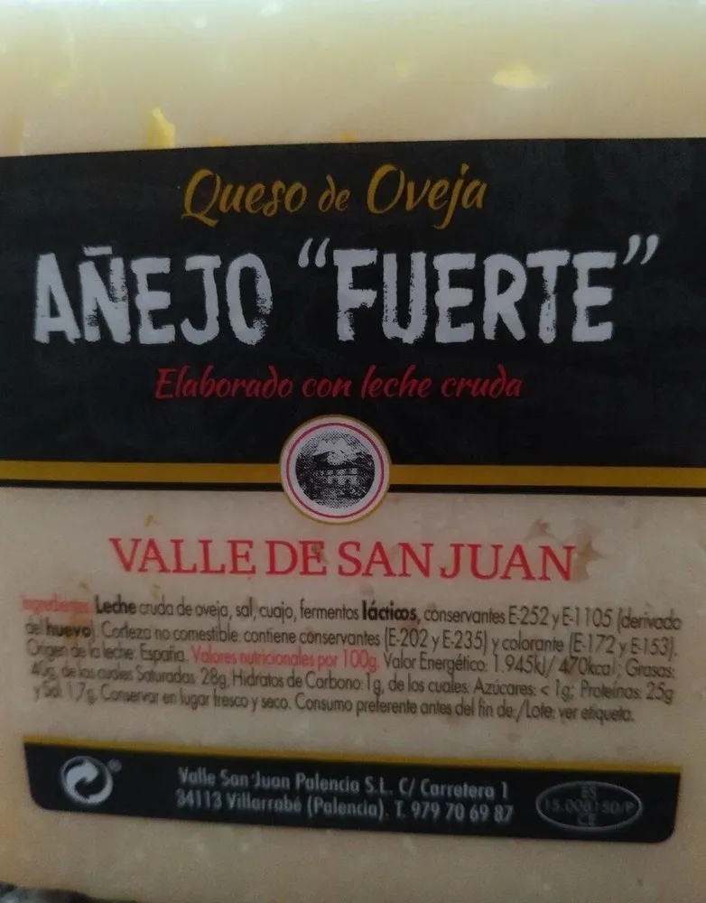 Queso oveja añejo fuerte
