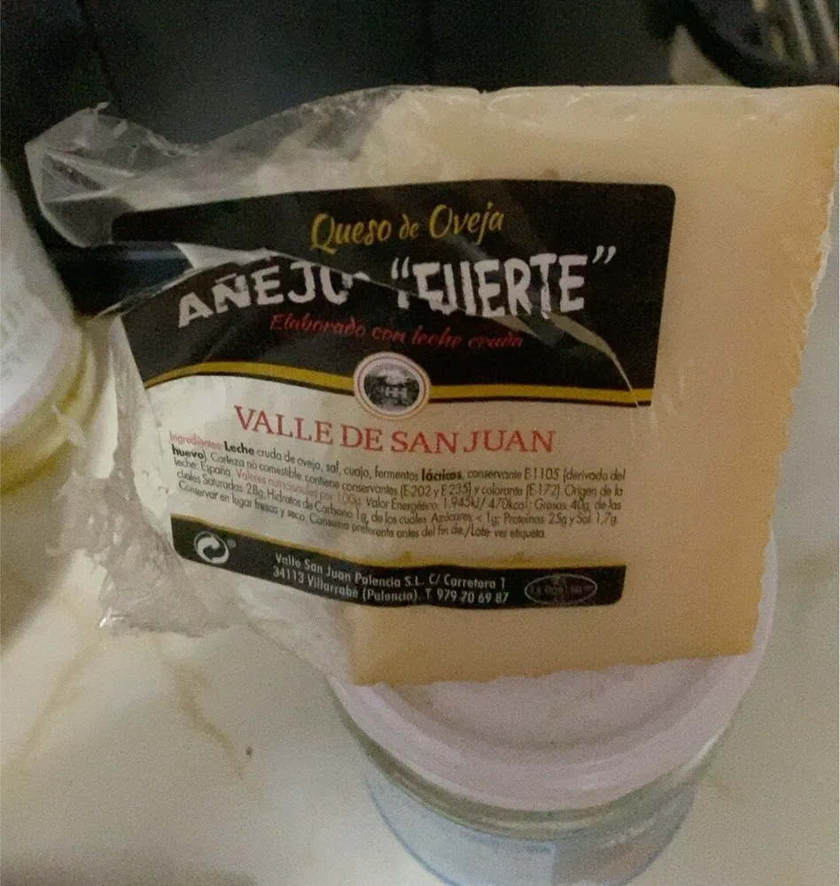 Queso de oveja añejo fuerte