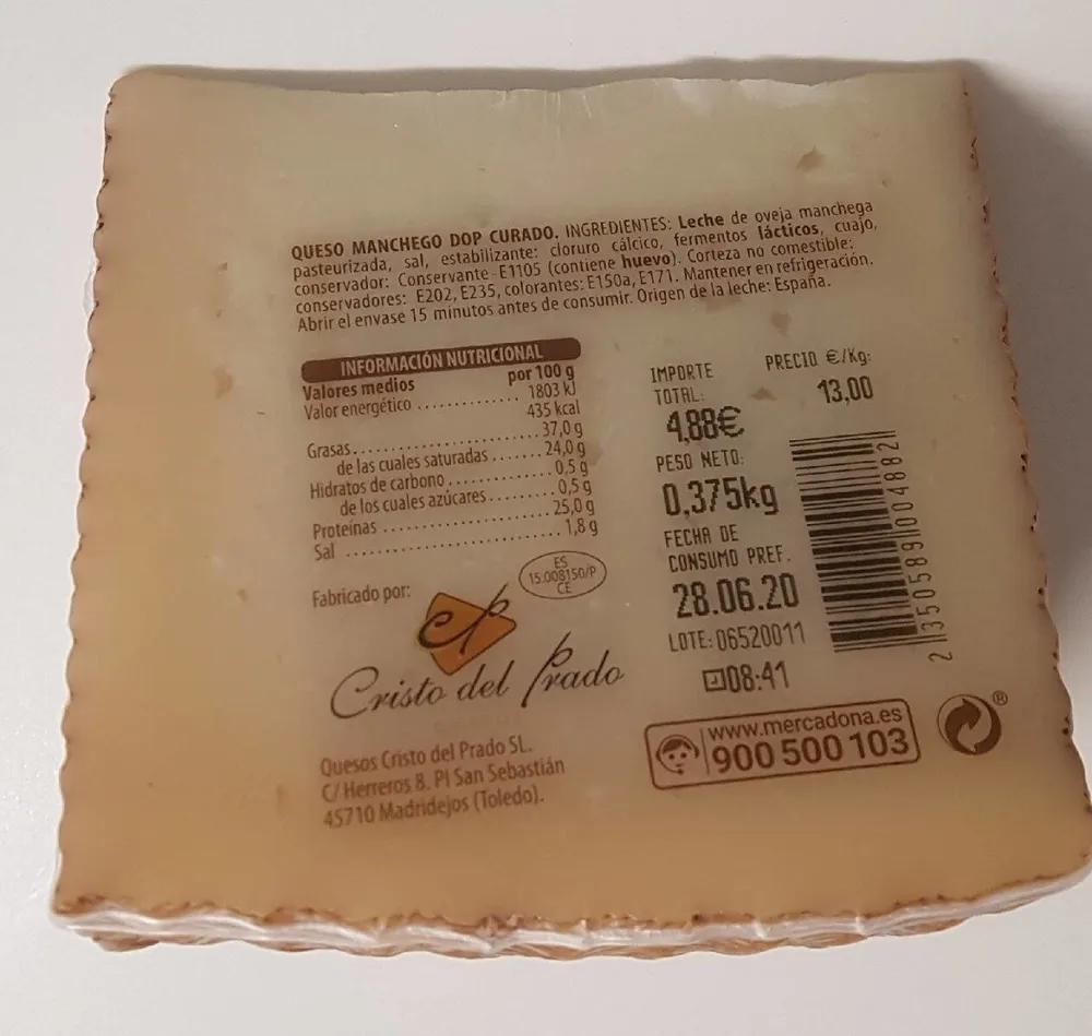 Queso Manchego DOP curado
