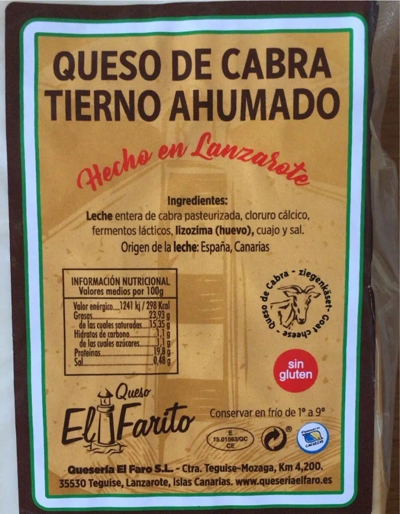 Queso de cabra tierno ahumado