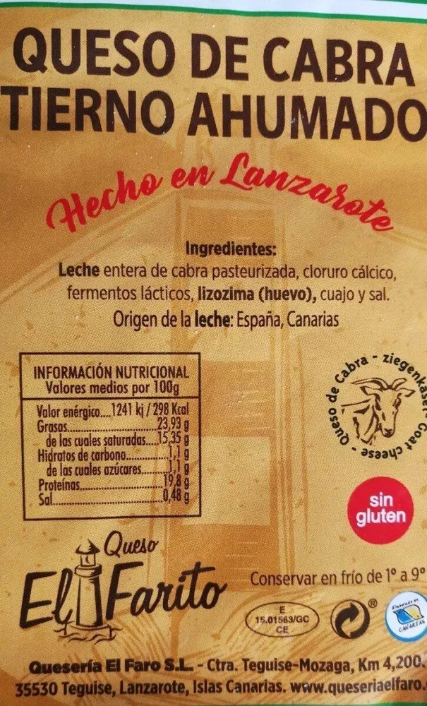 Queso de cabra tierno ahumado