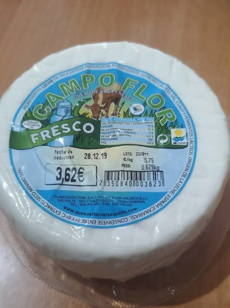 Queso fresco campoflor