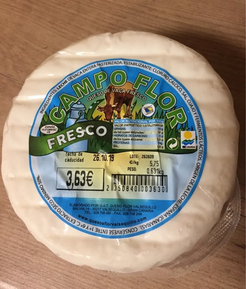 Queso fresco vaca