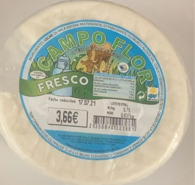 Queso fresco de vaca