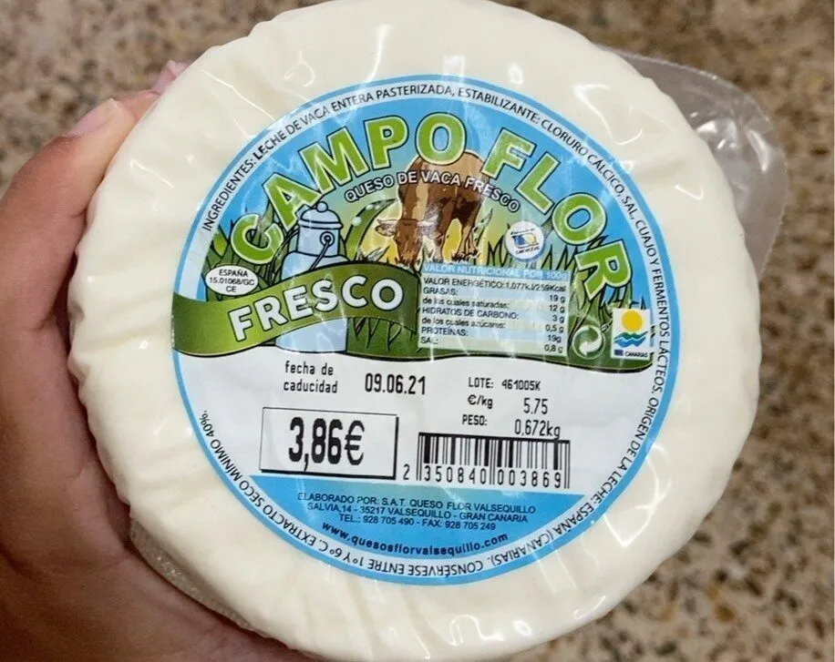 Queso de vaca fresco