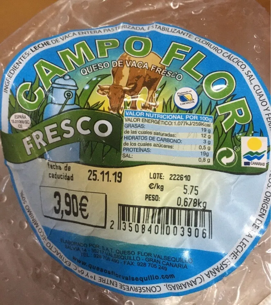 Quese de vaca campo flor