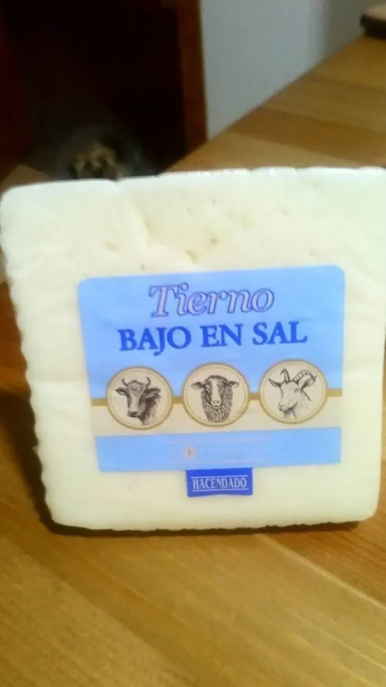 Queso tierno bajo en sal
