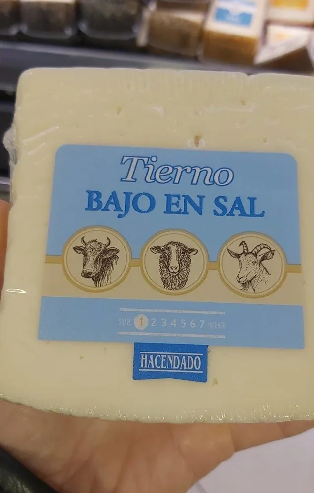 Queso tierno bajo en sal