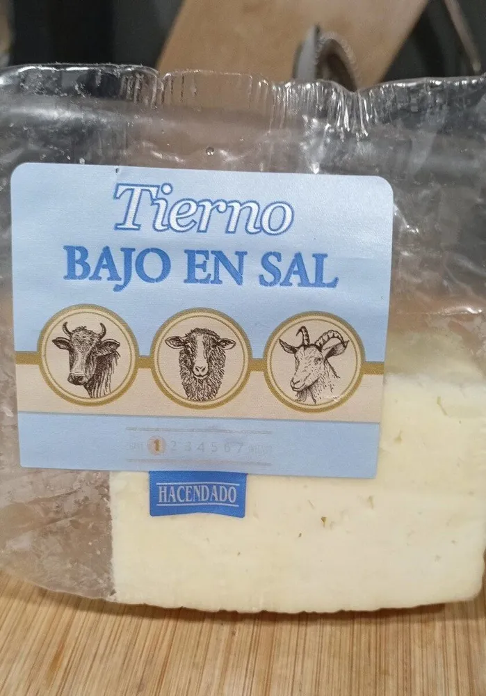 Queso tierno bajo en sal