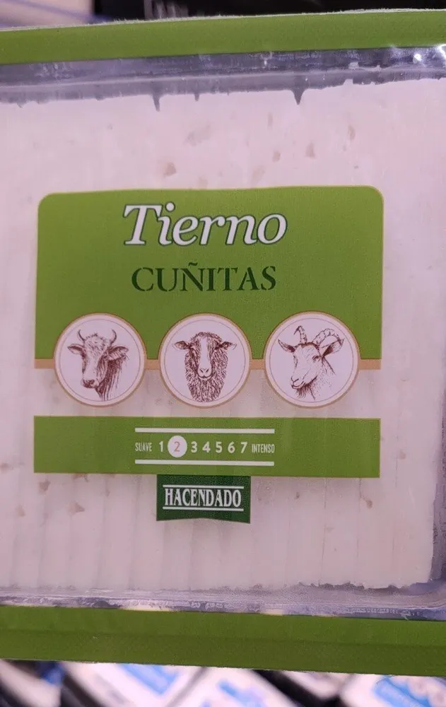 Queso tierno cuñitas