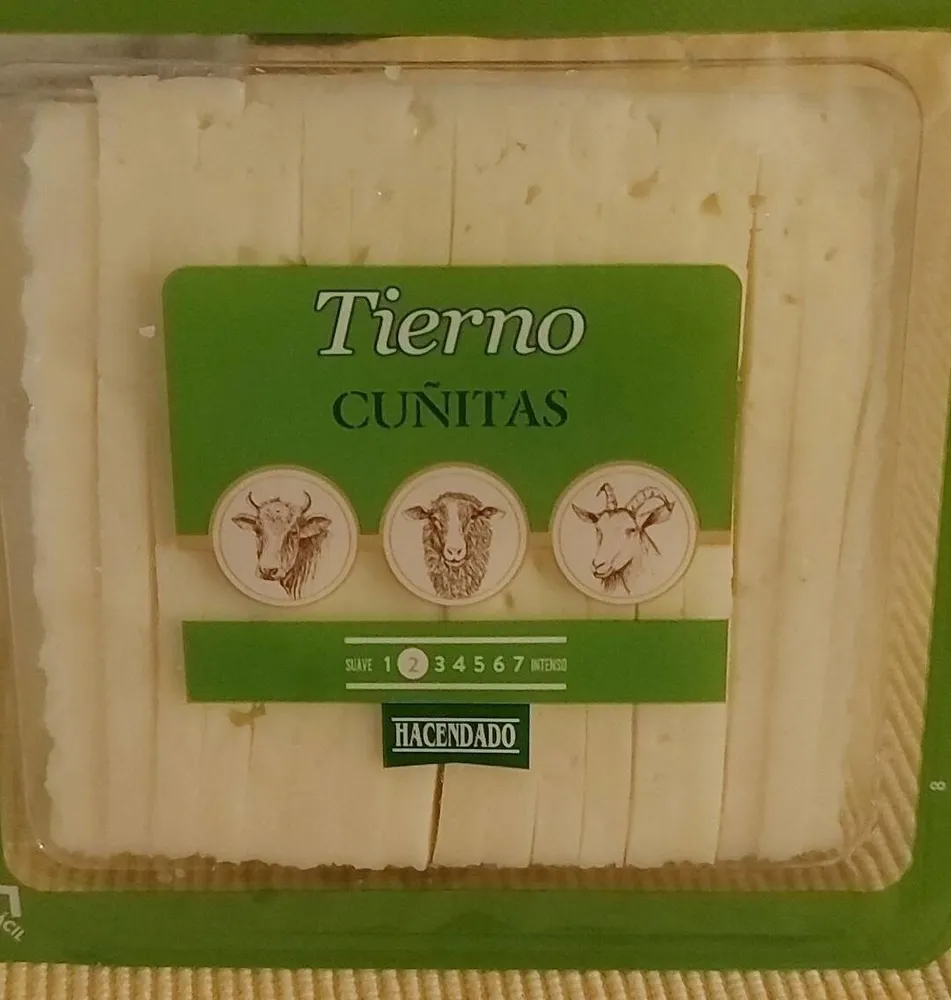 Queso tierno cuñitas