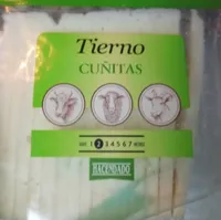 Queso tierno en cuñas