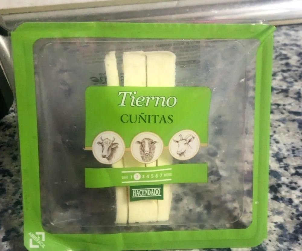 Queso tierno cuñitas