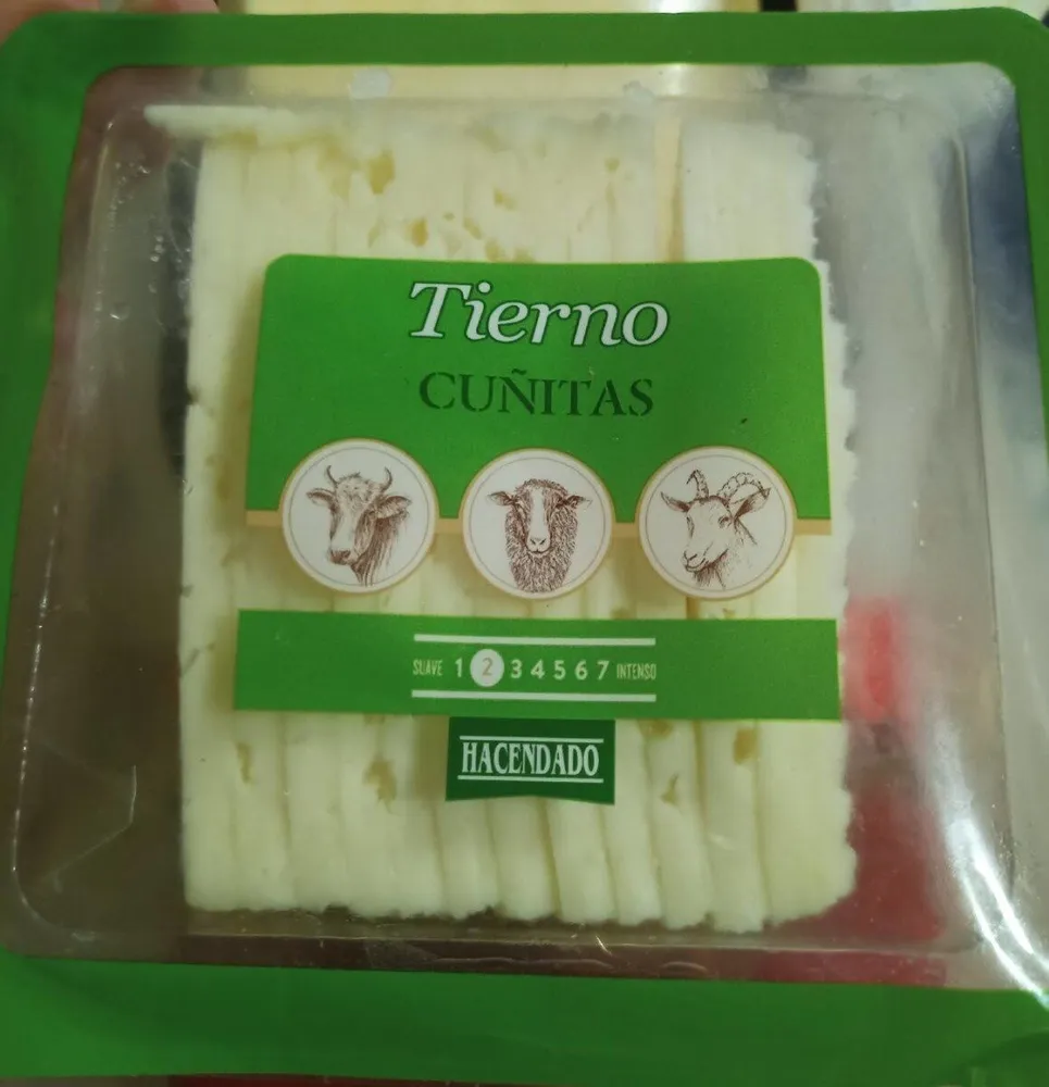 Queso tierno cuñitas