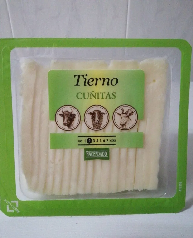 Queso tierno cuñitas