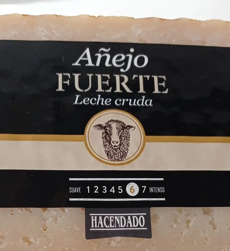 Queso añejo fuerte leche cruda oveja